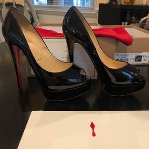 LOUBOUTIN LADY  PEEP TOE PUMPS